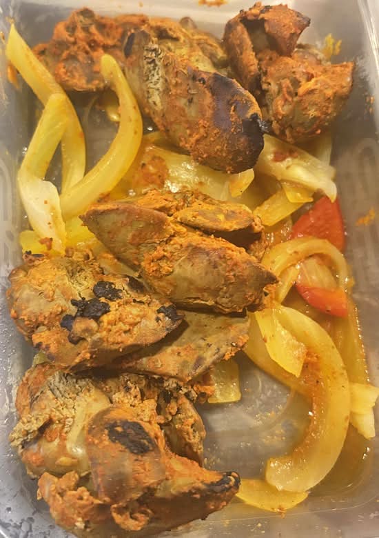 Chicken Liver Tikka, from the starter specials