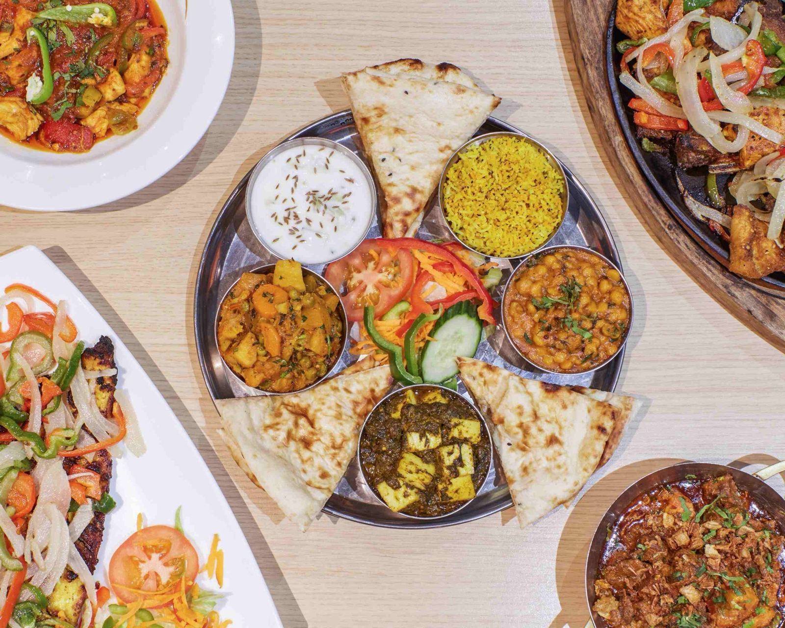 A spread of dishes from Deeva's kitchen